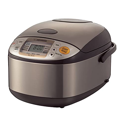 Zojirushi Ns-Tsc10 5-1/2-Cup (Uncooked) Micom Rice Cooker And Warmer, 1.0-Liter, Stainless Brown