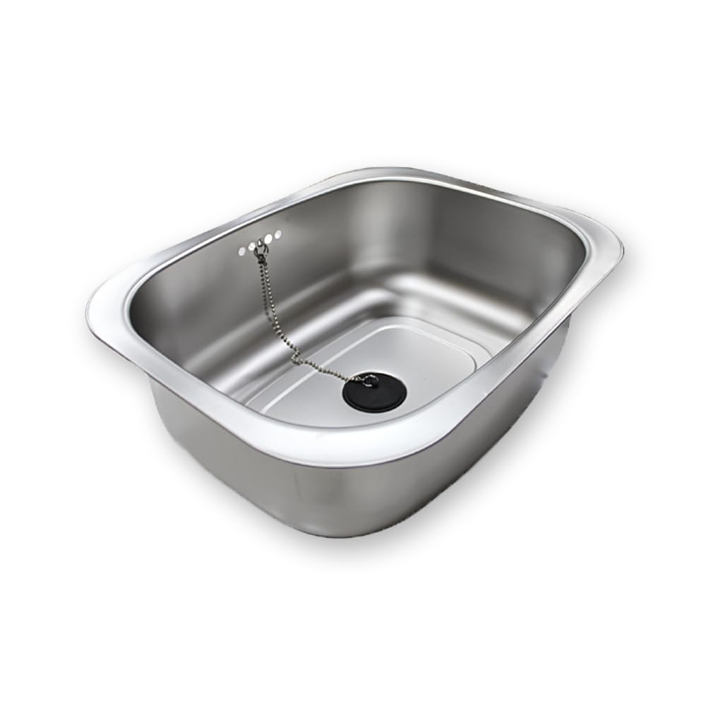 Wanang Stainless Steel Washing-Up Bowl Multi-Purpose Dish Tub For Sink/Wash Basins/Dishpan For Sink (Waterspout Type)