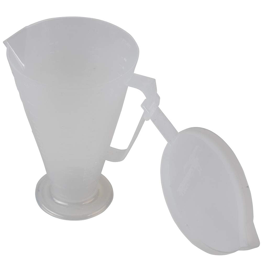 Pit Posse Pp3240 Ratio Measuring Cup For Premix Oil & Engine Fluid Mixer Mixing 2 Stroke Cup With Lid - Utility Jug 16:1 To 70:1