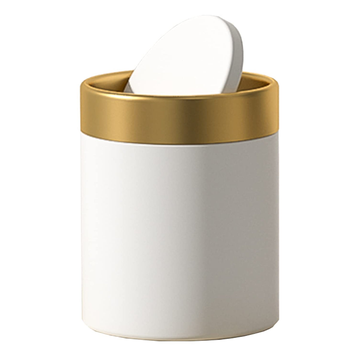 Jillick Mini Trash Can With Lid, Tiny Desk Trash Can, 1.5 Liter / 0.4 Gallon Small Metal Garbage Can For Countertop Coffee Bar,