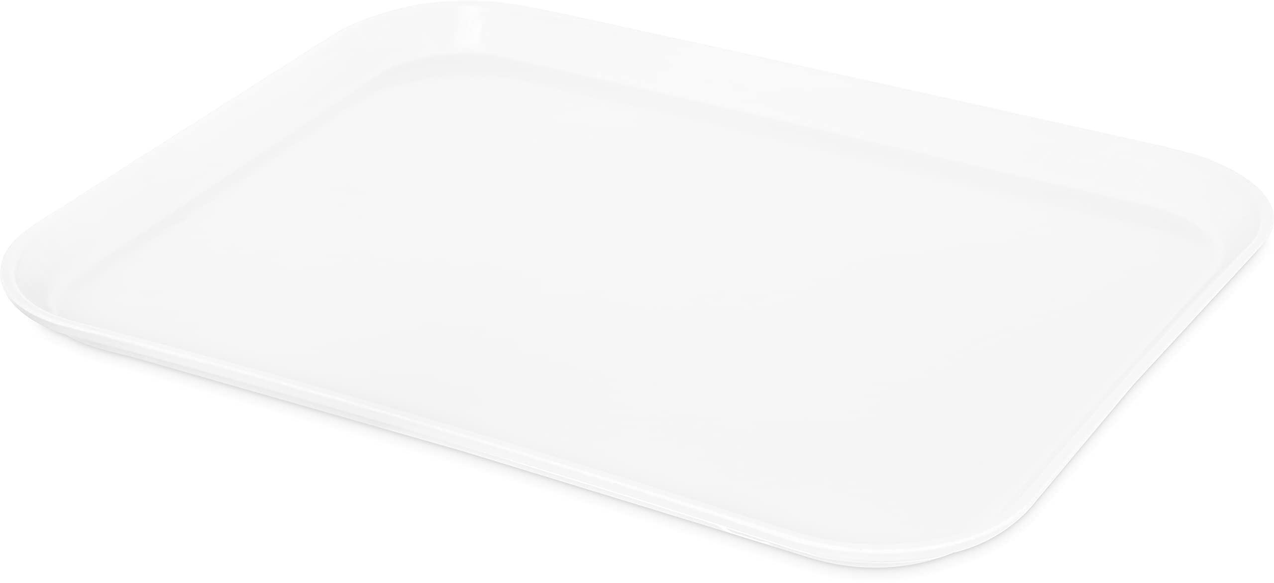 Carlisle FoodService Products 1814FG001 Fiberglass Glasteel Solid Rectangular Tray, 18 x 14, Bone White (Case of 12)