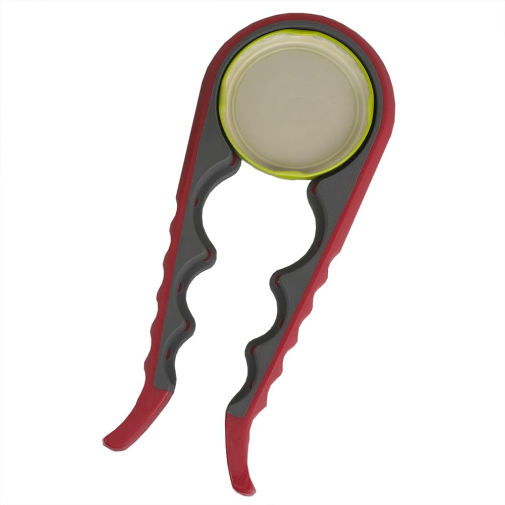 Home Basics Plastic Multi-Function, Red Jar Opener, One Size