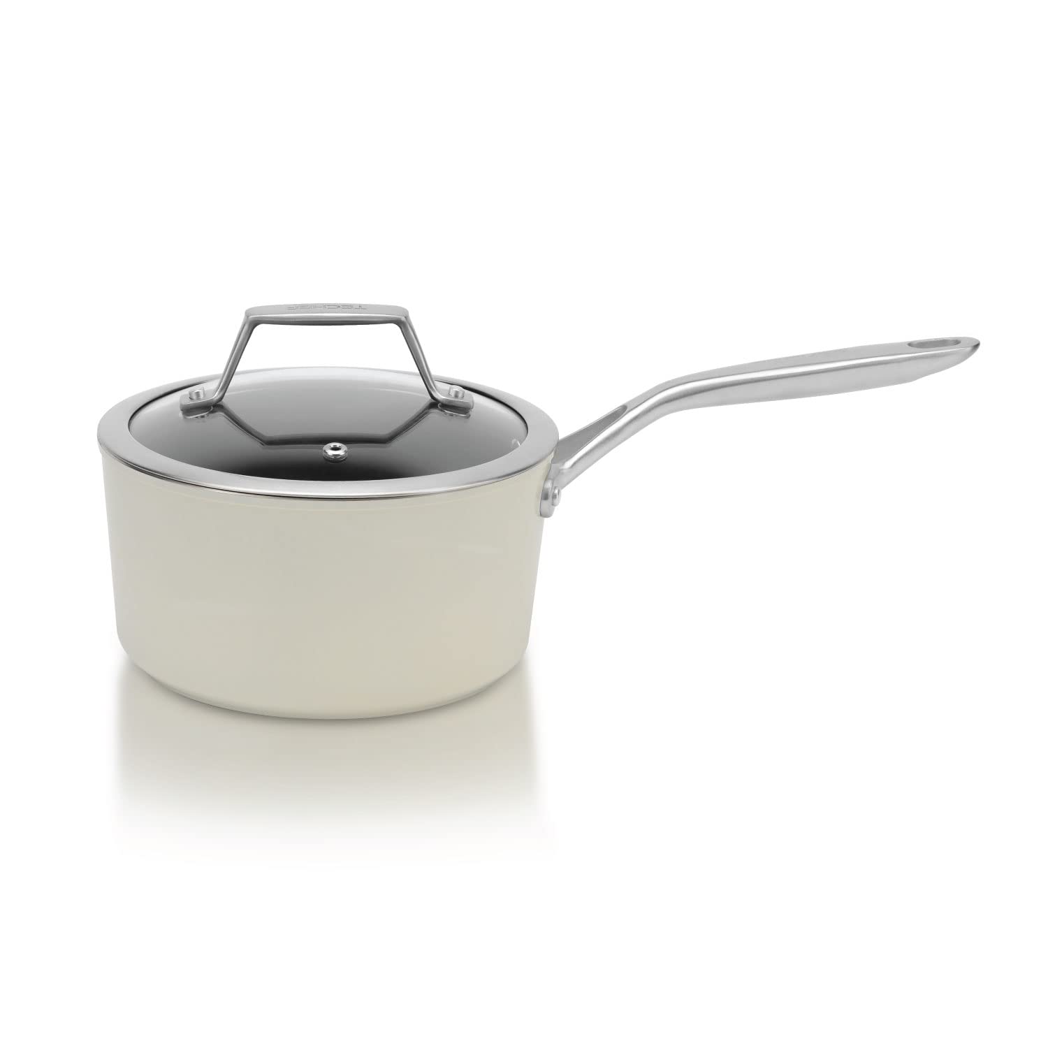 Valencera By Techef, 2-Quart Ceramic Nonstick Saucepan With Glass Lid, Nontoxic - Nontoxic - Free Of Pfas, Pfoa, Ptfe (Saucepan