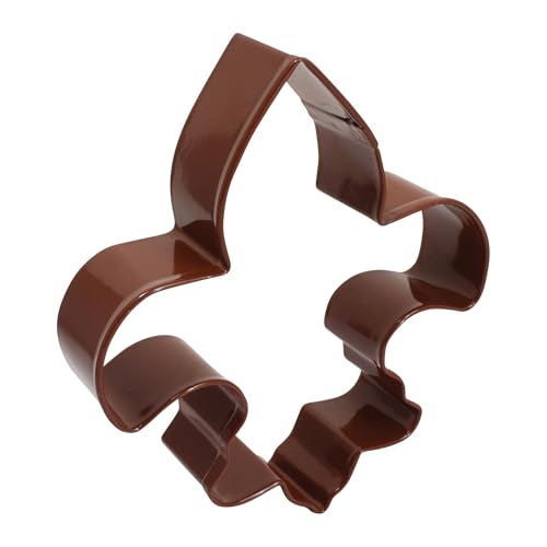 R&M Fleur De Lis 4.5'' Cookie Cutter Brown With Colored, Durable, Baked-On Polyresin Finish