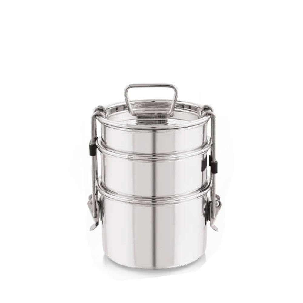Pddfalcon Royal Lunch Box Stainless Steel Lunch Box Set,100% LeakProof, Bis Certified, Jindal Seal & Made In India, Airtight Wi