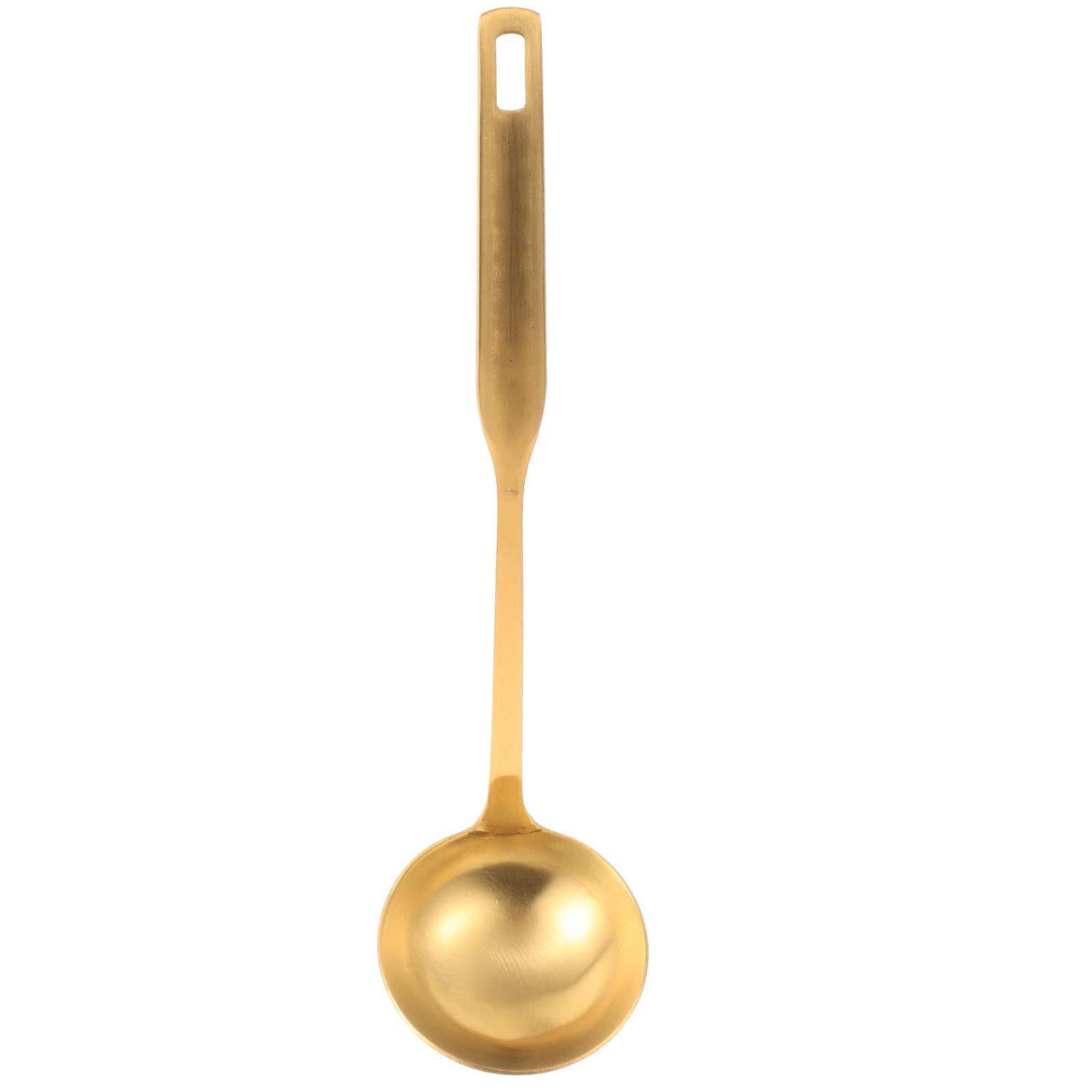 Gold Thickened Stainless Steel Soup Ladle for Straining Serving