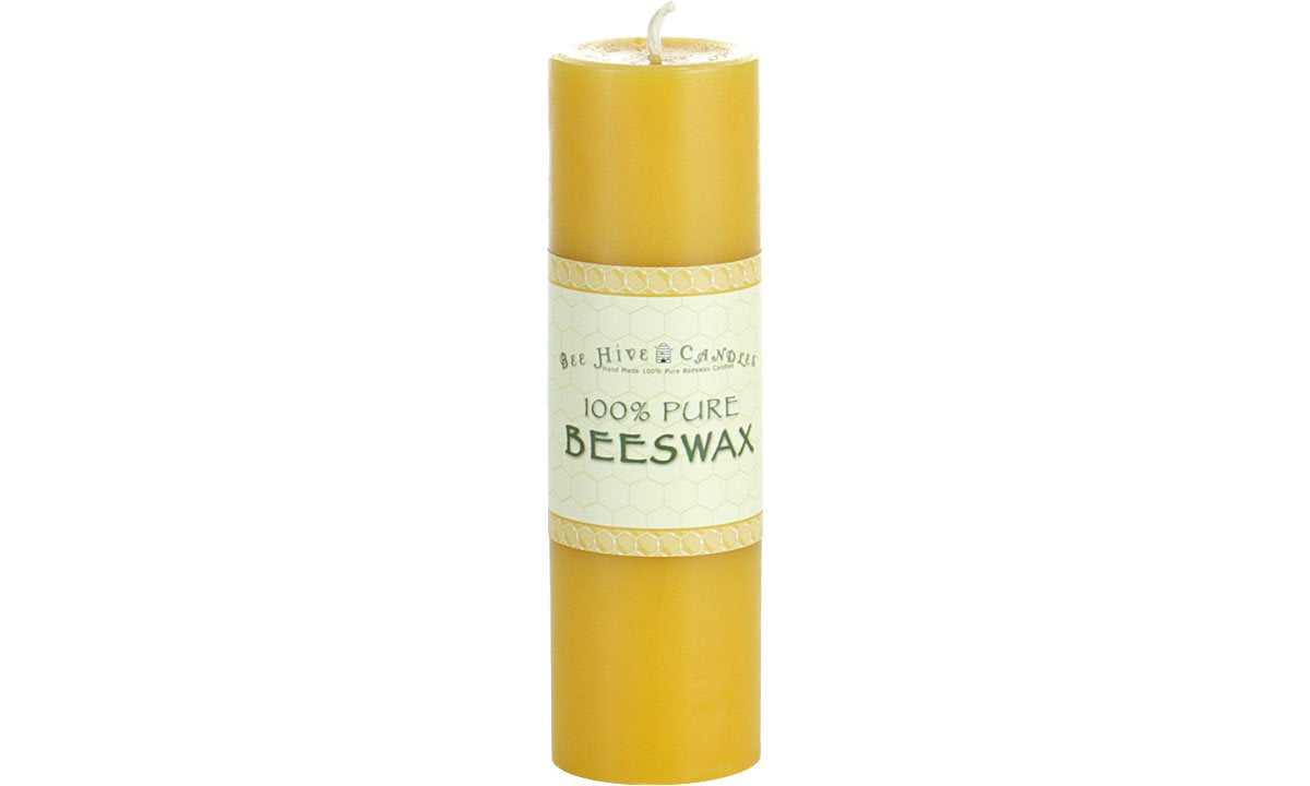 Bee Hive Candles 100% Pure Beeswax Pillar Candle (2 x 6)