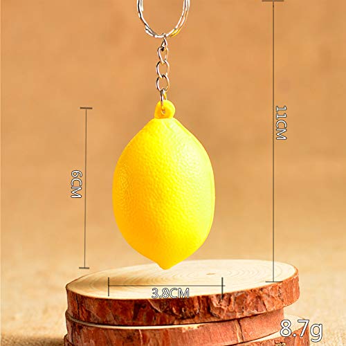 Imagitek 15 Pack Lemon Keychains For Kids Party Favors Supplies, School Carnival Prizes, Party Bag Gift Fillers, Lemon Stress Re