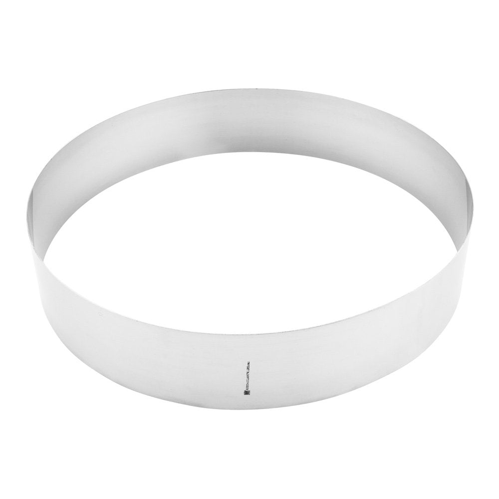 Restaurantware 12 X 2.4 Inch Baking Ring 1 Round Cake Ring - Oven-Ready Freezable Stainless Steel Ring Mold Dishwashable For Coo