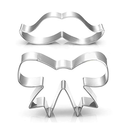 Wotoy Beard And Bow Tie Biscuit Cookie Cutter - Stianless Steel