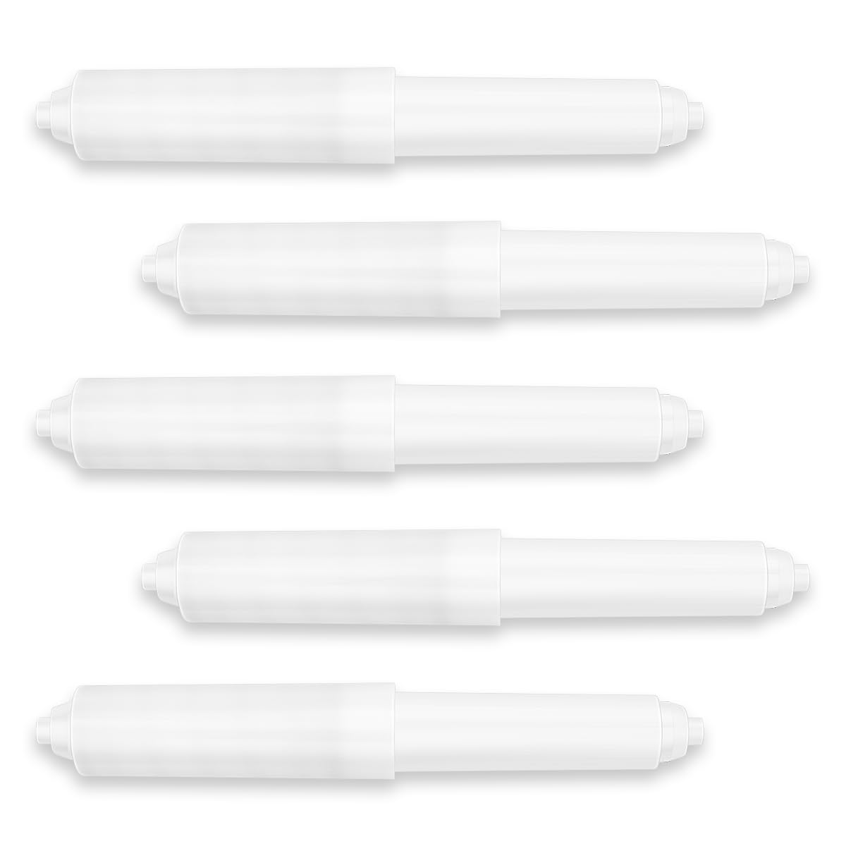 5 Pack Spring Loaded Toilet Tissue Holder Spindle Replacement Rod Plastic Donner Paper Holder Roller Mason Toilet Paper Roller (