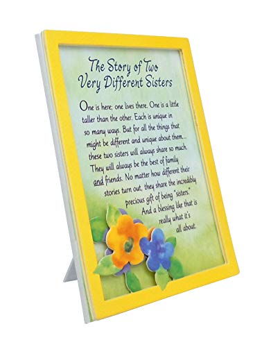 Blue Mountain Arts Miniature Easel Print With Magnet ''The Story Of Two Very Different Sisters'' 4.9 X 3.6 In., Sentimental Birt