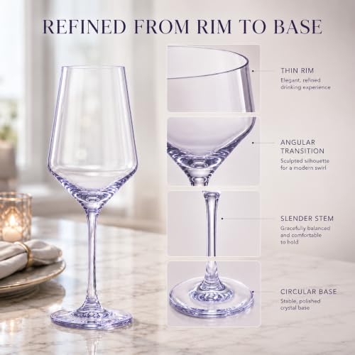 Monet Stemmed Wine Glassware, Purple, Set of 2