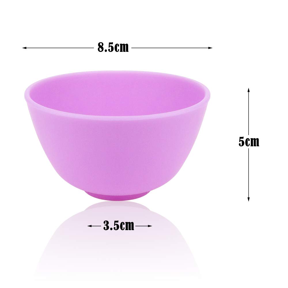 Billioteam 10 Pcs Multi Colorful Silicone Mixing Bowl,Reusable Prep And Serve Bowls Condiment Bowls Facial Mask Bowl For Skincar