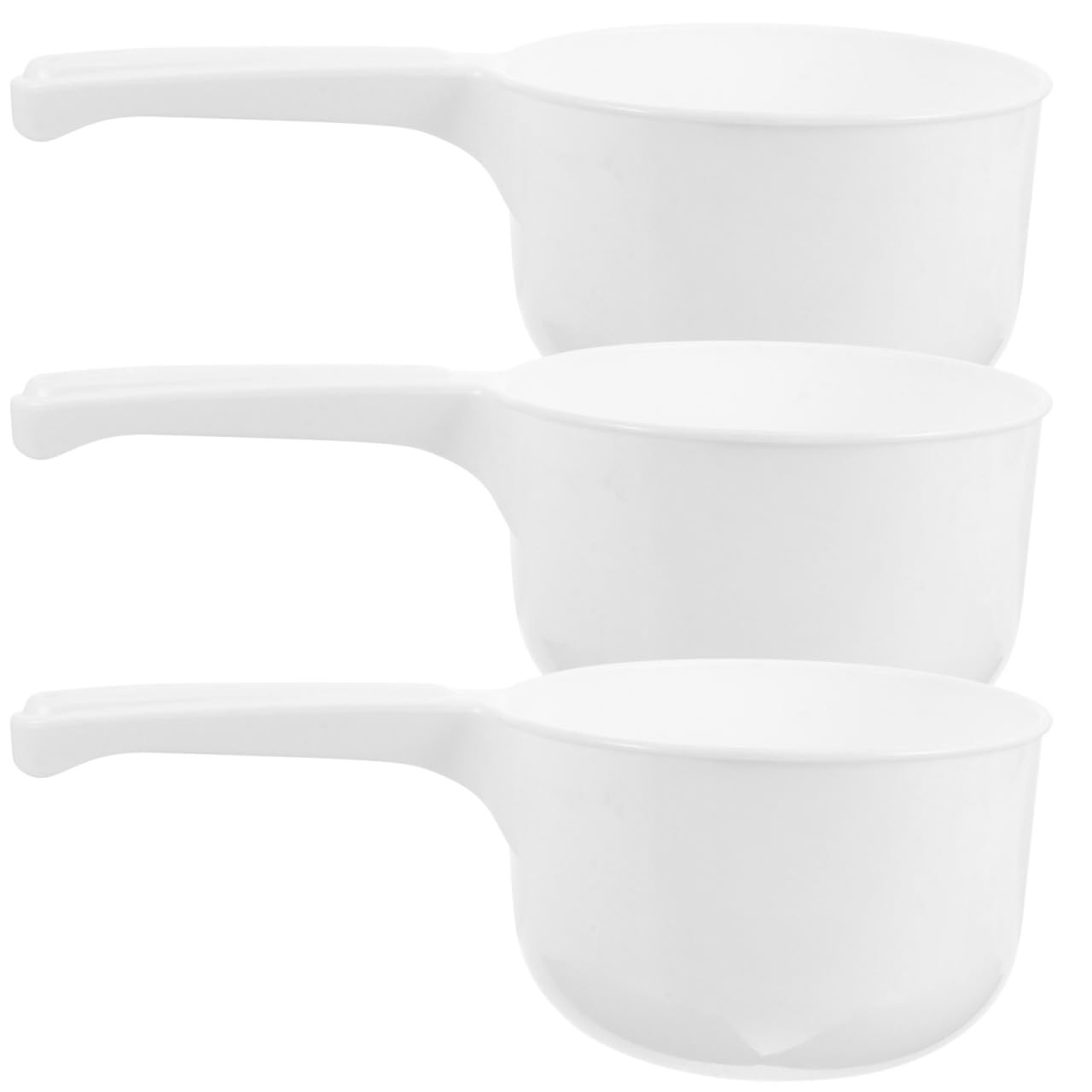 Luxshiny Water Scoop Set of 3 MultiFunction Household Water Dipper for Bathing Kitchen and Garden Use Wide Deep Plastic Ladle 1