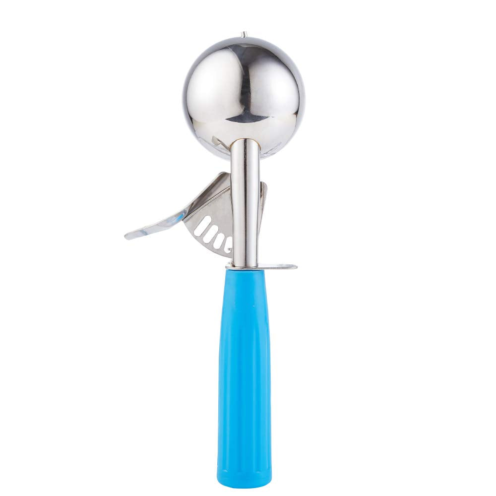 Saebye Portion Scoop - #16 Disher, 2 oz, 18/8 Stainless Steel, Blue Handle