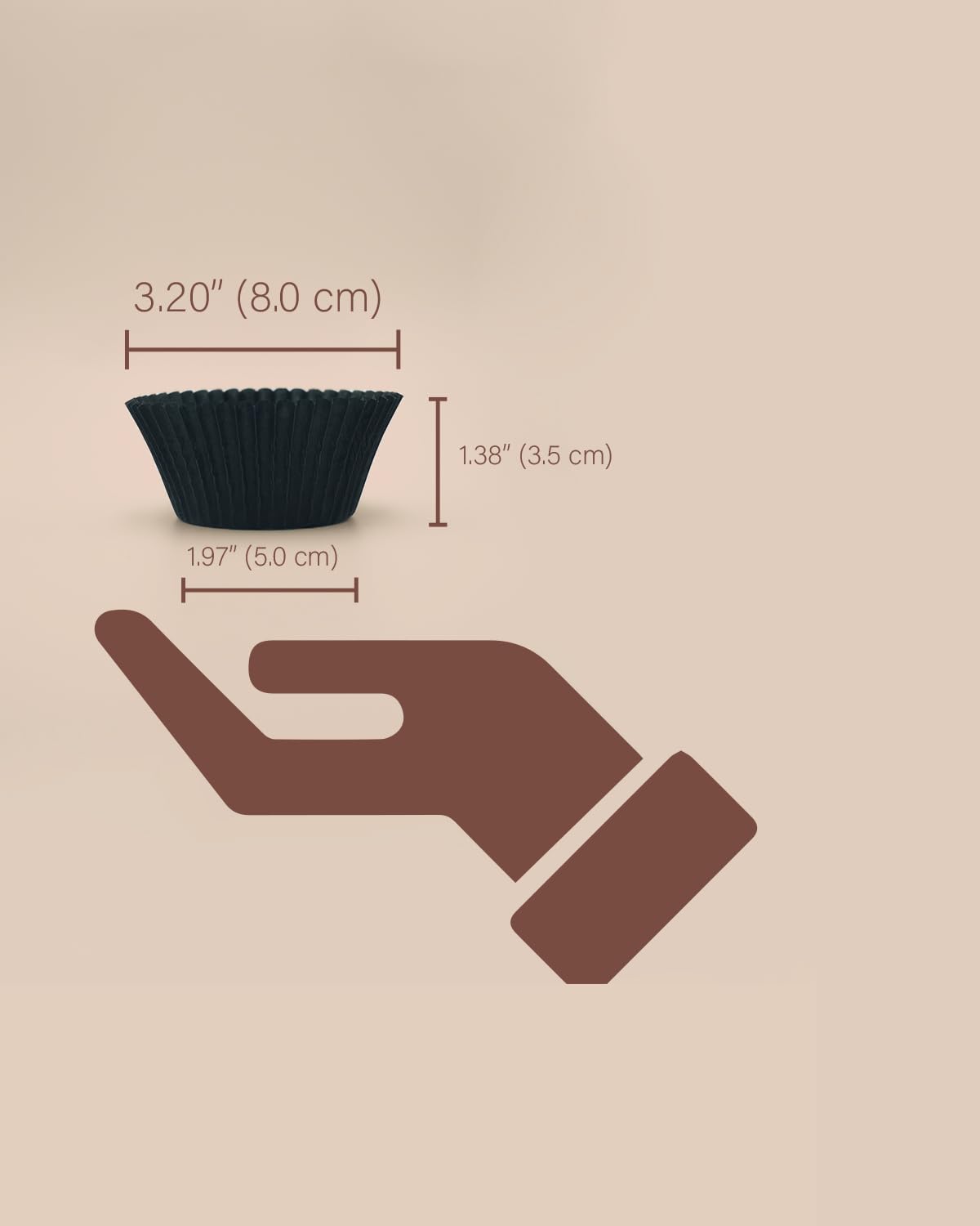 Bake Choice 200Pcs Standard Black Cupcake Liners For Baking,Food Grade Cupcake Wrappers,Greaseproof Parchment Muffin Liners For