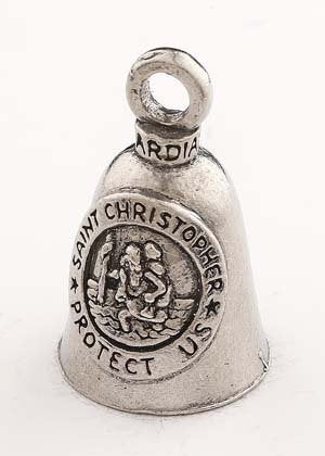 Saint Christopher Guardian Biker Bell with Hanger