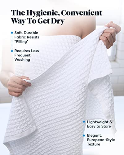 Sutera - Waffle Hand Towel For Bathroom, Luxury Bath Towels Infused With Silver Ions, Ultra Soft Absorbent Quick Drying Design S