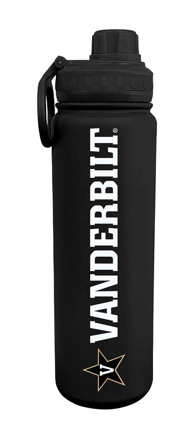 Campus Colors Ncaa Stainless Steel Water Bottle - Twist On Cap - 24 Oz - Carry Clip - Keeps Your Drinks Hot Or Cold For Hours (V