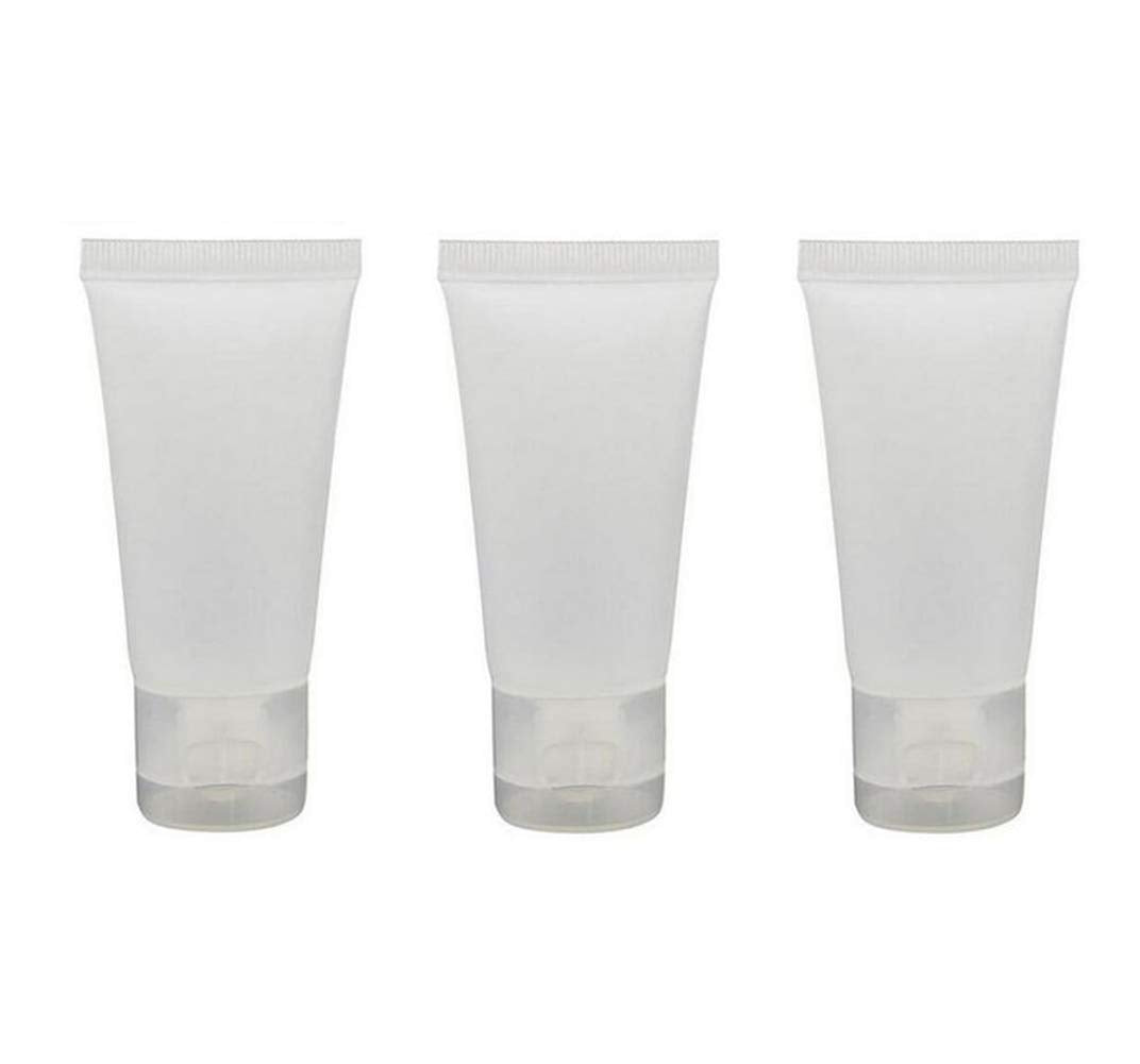 20Pcs Clear Empty Refillable Plastic Soft Tubes Squeezable Bottle Packing Cosmetic Sample Container Jars Storage Holder For Faci