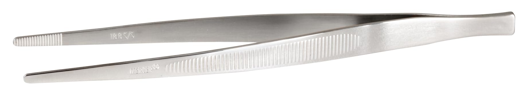 Mercer Culinary 18-8 Stainless Steel Chef Plating Tongs, Straight Tip, 6-1/8 Inch