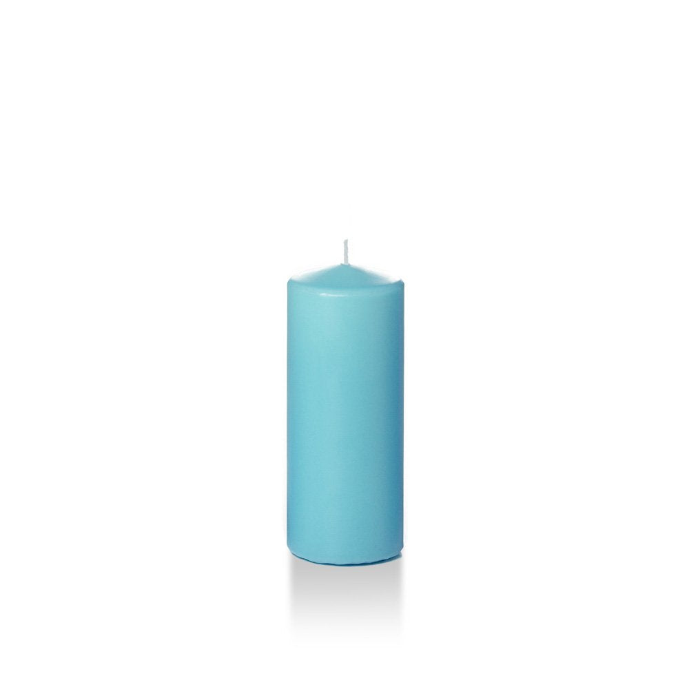 yummi 2.25 x 5 Caribbean Blue Round Pillar Candles - 4 per Pack