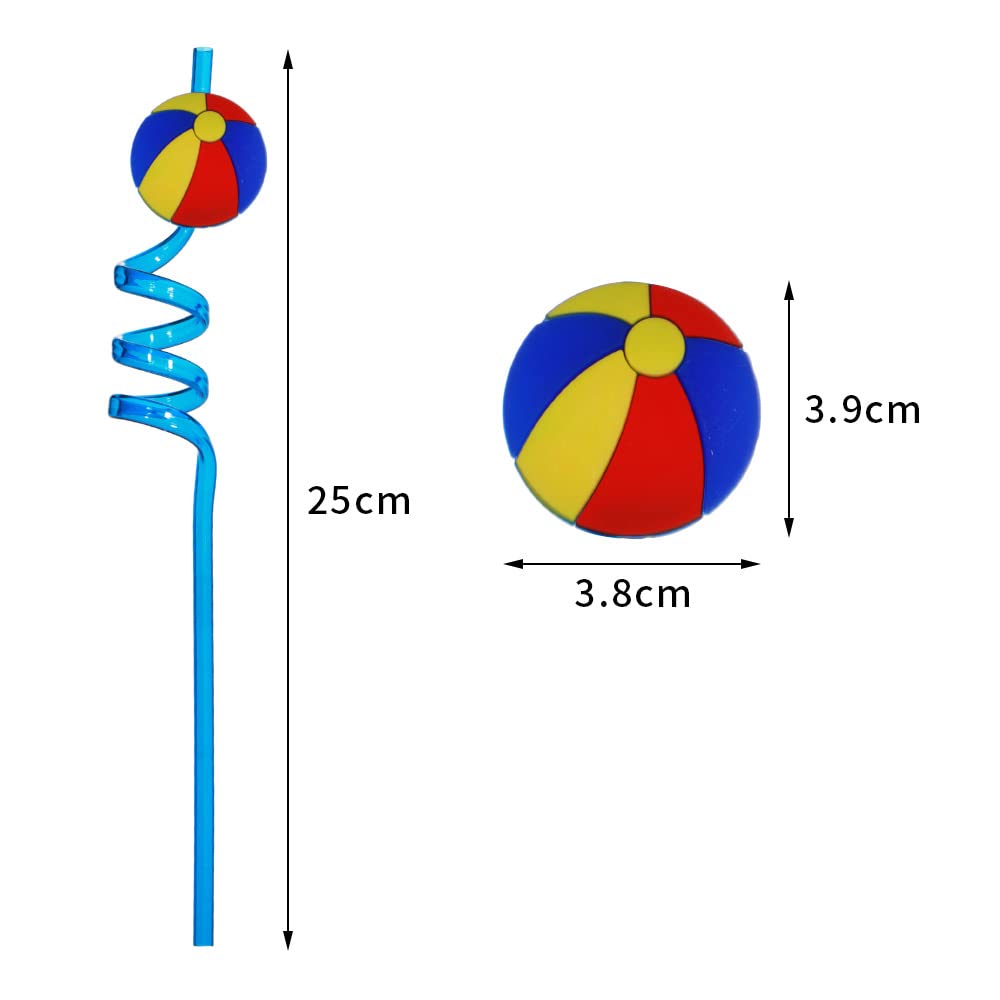 Pack Of 30 Reusable Plastic Drinking Straws - Game Controller, Football, Dinosaur And Fruit Straws For Kids Girls Boys Birthday