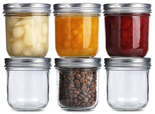 Kamota Wide Mouth Mason Jars 10 Oz, 10Oz Mason Jars Canning Jars Jelly Jars With Wide Mouth Lids And Bands, Ideal For Jam, Honey