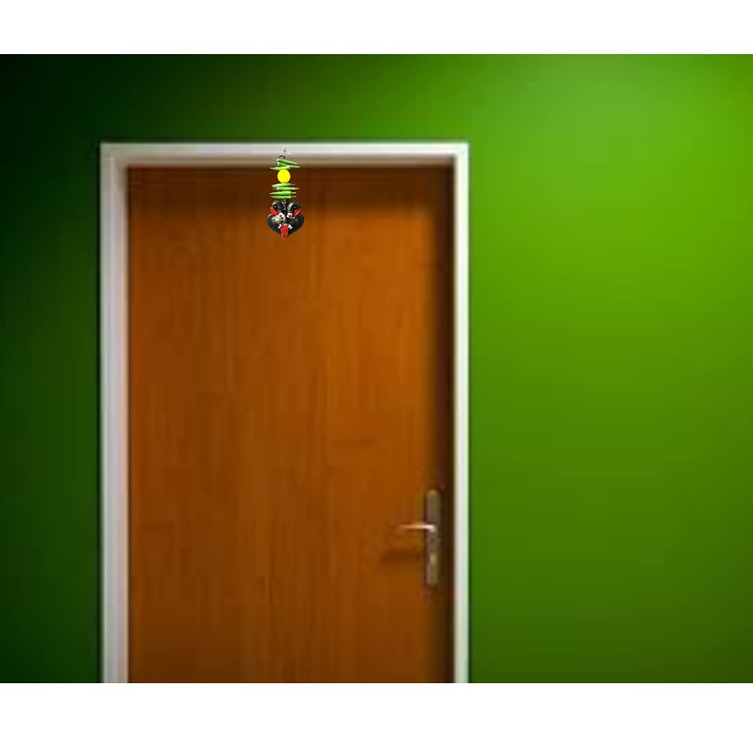 Dravy Handicrafts Nimbu Mrichi Nazar Battu Evil Eye Protector Nazar Suraksha Kavach For Home, Office & Shop, Car (Size- 10X4 Inc