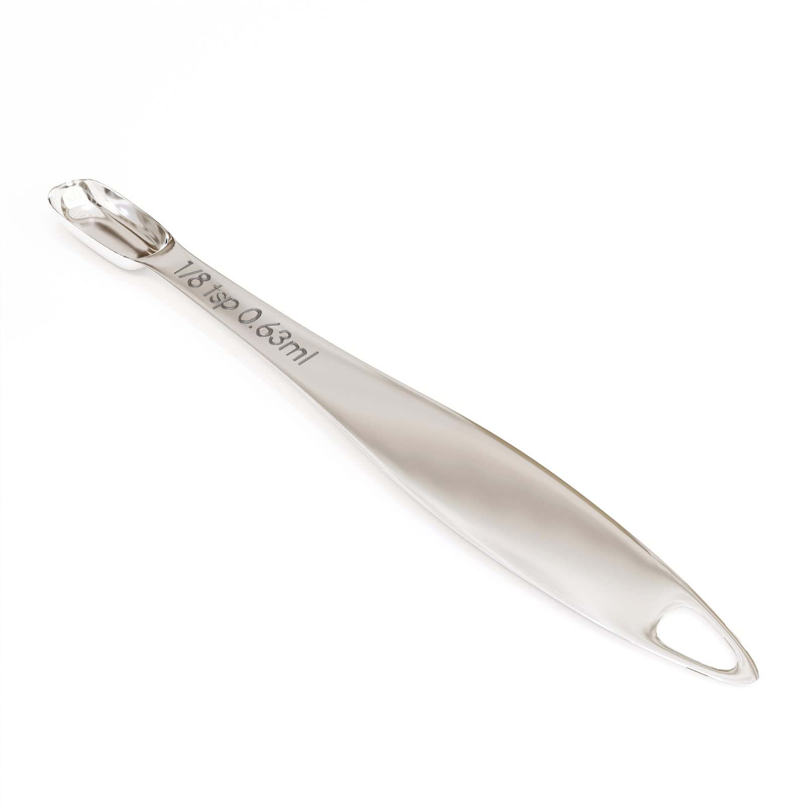 Beryler 1Pcs 1/8Teaspoon (0.63Ml) Single Measuring Spoon, Individual Stainless Steel Long Handle Measure Tablespoon Only