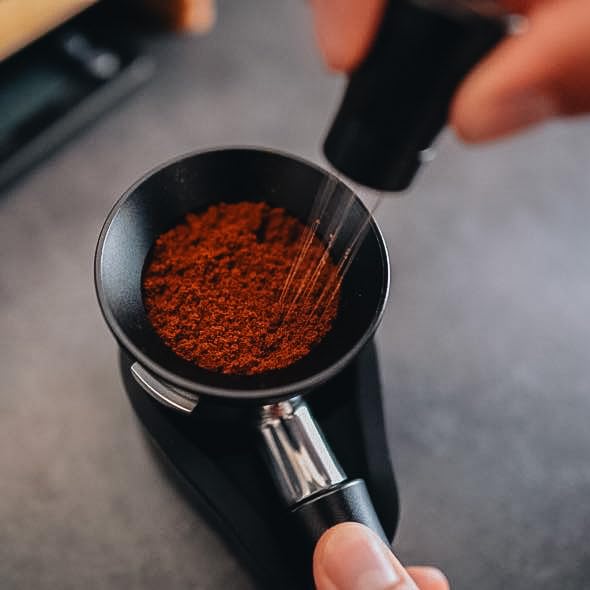 Normcore 54Mm Magnetic Dosing Funnel V2 - Espresso Coffee Dosing Ring - 18Mm Anodized Aluminum With 8 Neodymium Magnets Fits 54M