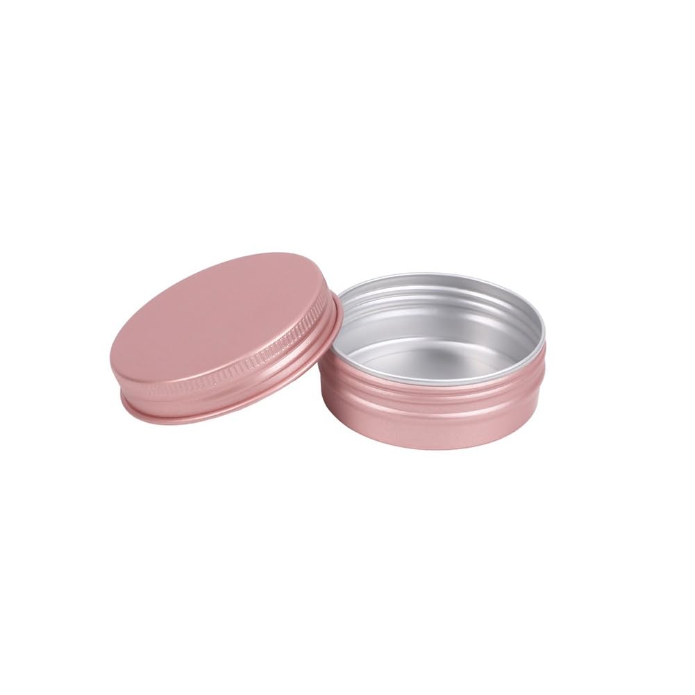 Yaphetss 12Pcs 30Ml/1Oz Aluminum Tin Jar With Screw Lid Empty Refillable Aluminum Round Tin Containers For Cosmetic Lip Balm Cre