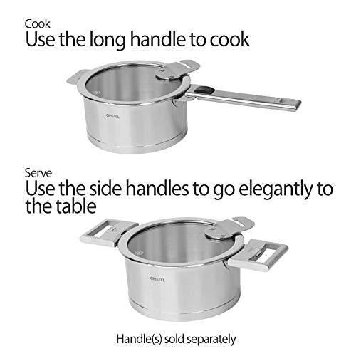 Cristel Strate 3 Quart Saucepan in Silver - Stainless Steel, Model C20QLKSA