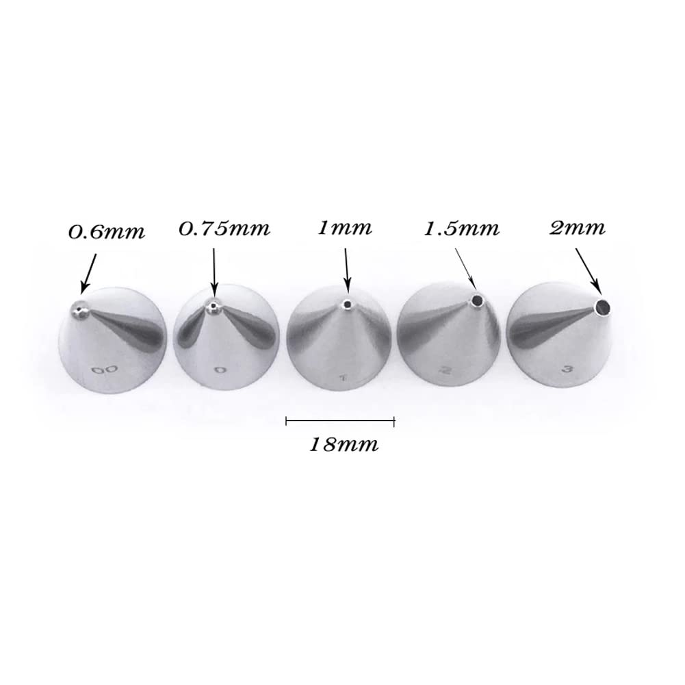 Small Writing Piping Tip Round Icing Tips,Cookie Decorating Tips Detail Tip For Royal Icing