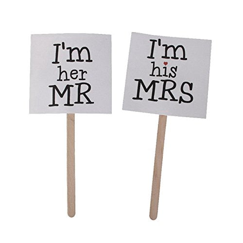 Futaba Mr and Mrs Wedding Party Photo Booth Props