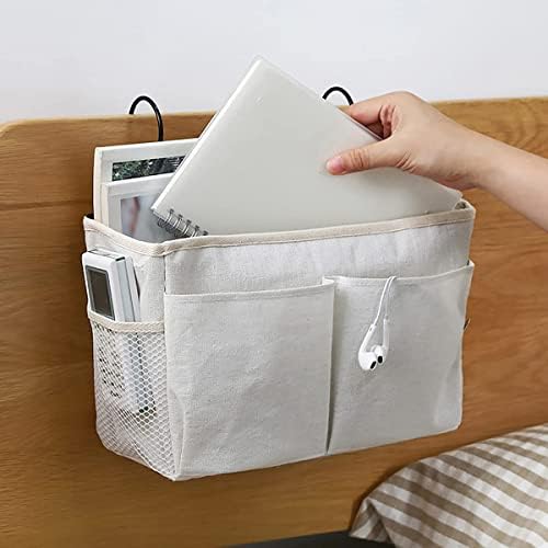 Someteth Bedside Hanging Storage Basket Multi-Function Organizer Caddy for Bunk and Hospital Beds Dorm Rooms Bed Rails, Can be P