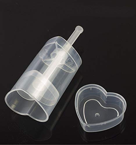 Pizety Pack Of 100 Martellato Push Pop Containers, Push Up Pops Heart Martellato Cake Push Pops Containers With Lid, Plastic Pus