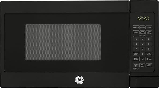 GE Countertop Microwave Oven, Compact 0.7 Cubic Ft., 700-watt Capacity, 6 Auto Cooking Settings, Child-Lock Technology, Kitchen 