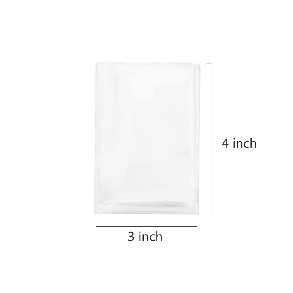 400 Clear Treat Cello Bags And Ties 3X4 For Lollipop Cake Pop Candy Buffet Chocolate Cookie Wedding Supply (3'' X 4'')