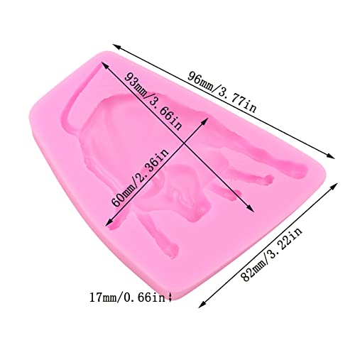 Cestony Bull Shape Silicone Molds For Diy Cake Fondant Biscuit Cookies Soap Sugar Pudding Chocolate Hard Candies Dessert Candle
