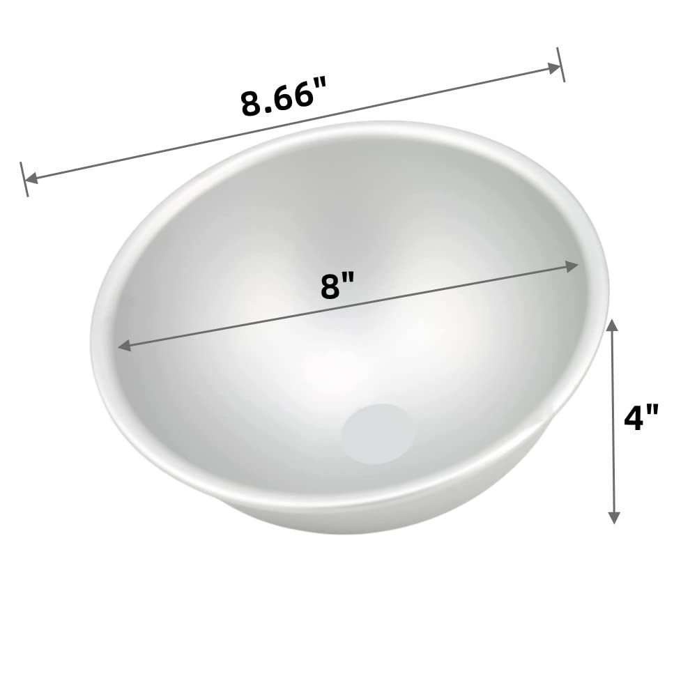 Xzjmy Ball Cake Pan,Aluminum Hemisphere Cake Molds,8Inch Cake Pan,Kids Diy 3D Birthday Cake Pan,Nonstick Baking Tools (Big Half