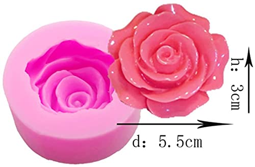 Beespring Flower Bloom Rose Shape Silicone Fondant Soap 3D Cake Molds Cupcake Jelly Candy Chocolate Decoration Baking Tool Mould
