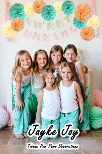 12 Pcs Tissue Pom Poms Decorations, Tissue Paper Flowers Kit For Birthday, Baby Shower, Classroom, Nursery, Graduation, Bridal S