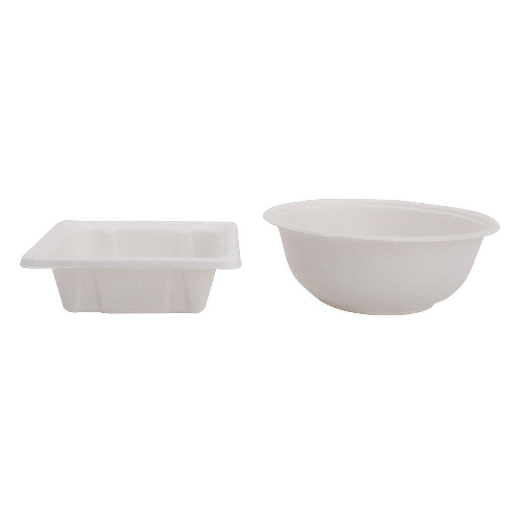 Ecoware 100% Biodegradable, Compostable, Ecofriendly, Disposable Dinner Party Pack (50 Pieces Of 240 Ml Round Bowl And 50 Pieces