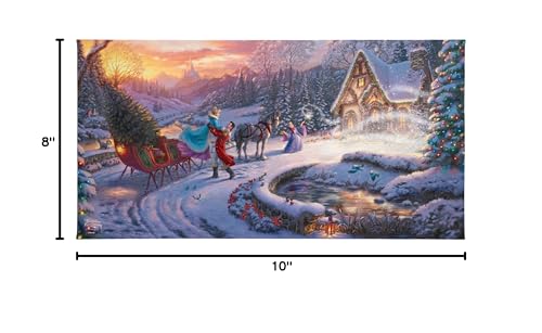 Thomas Kinkade Cinderella (Cinderella Bringing Home The Tree, 16'' X 31'')