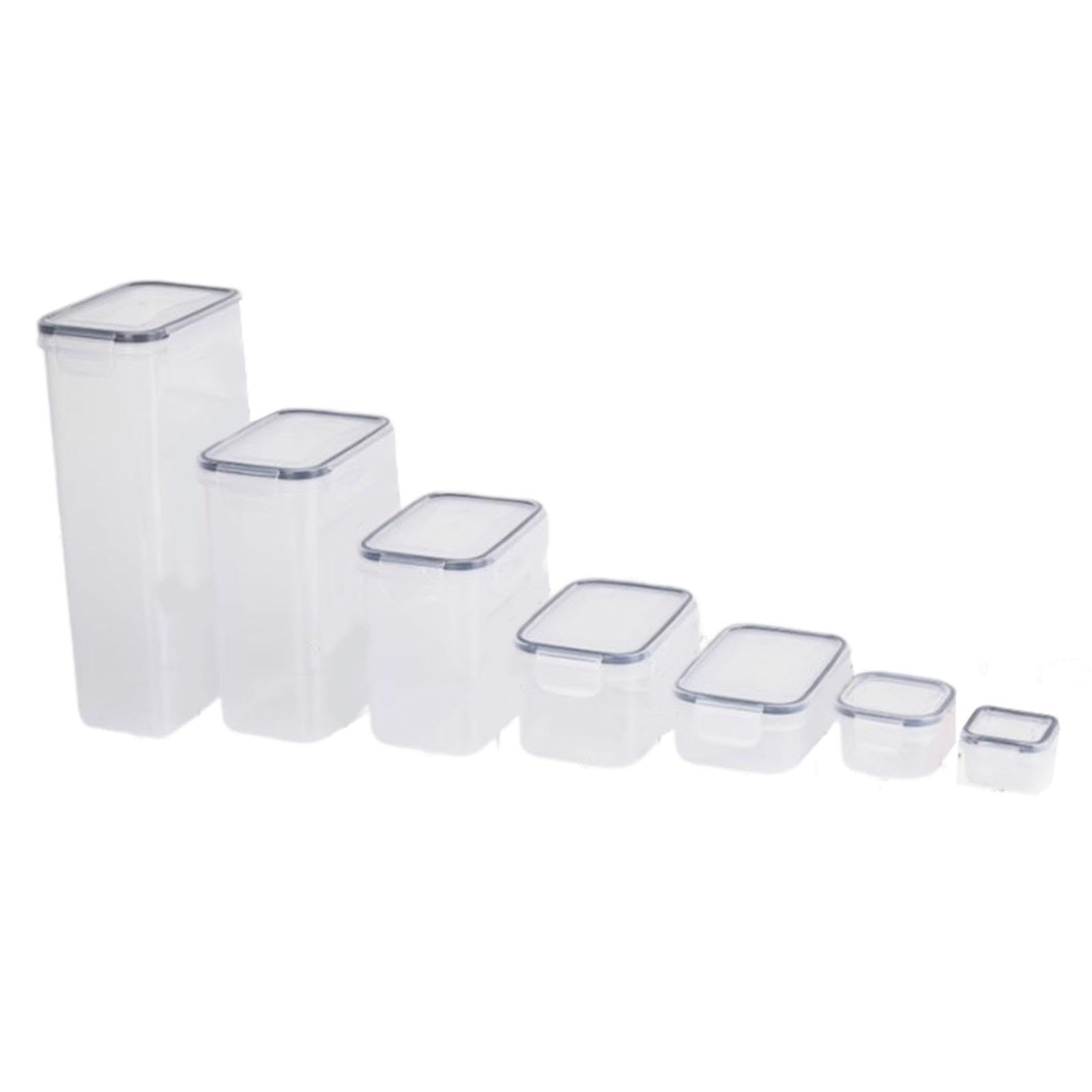 Ujeavette 7X Cereal Storage Container Clear Grain Rice Storage Bin For Tea Rice Powder