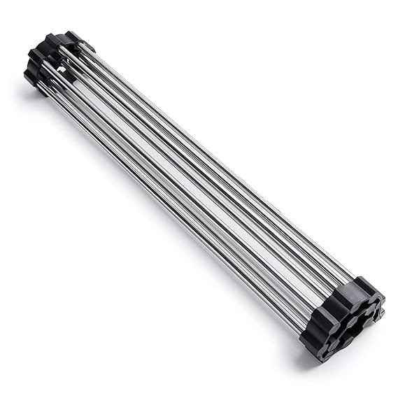 Knyuc Mart Foldable RollUp Kitchen Sink | Crockery Vegetable Wash Utensils Drain Rack Dish Drying Rack | Fruit Vegetable Wash S