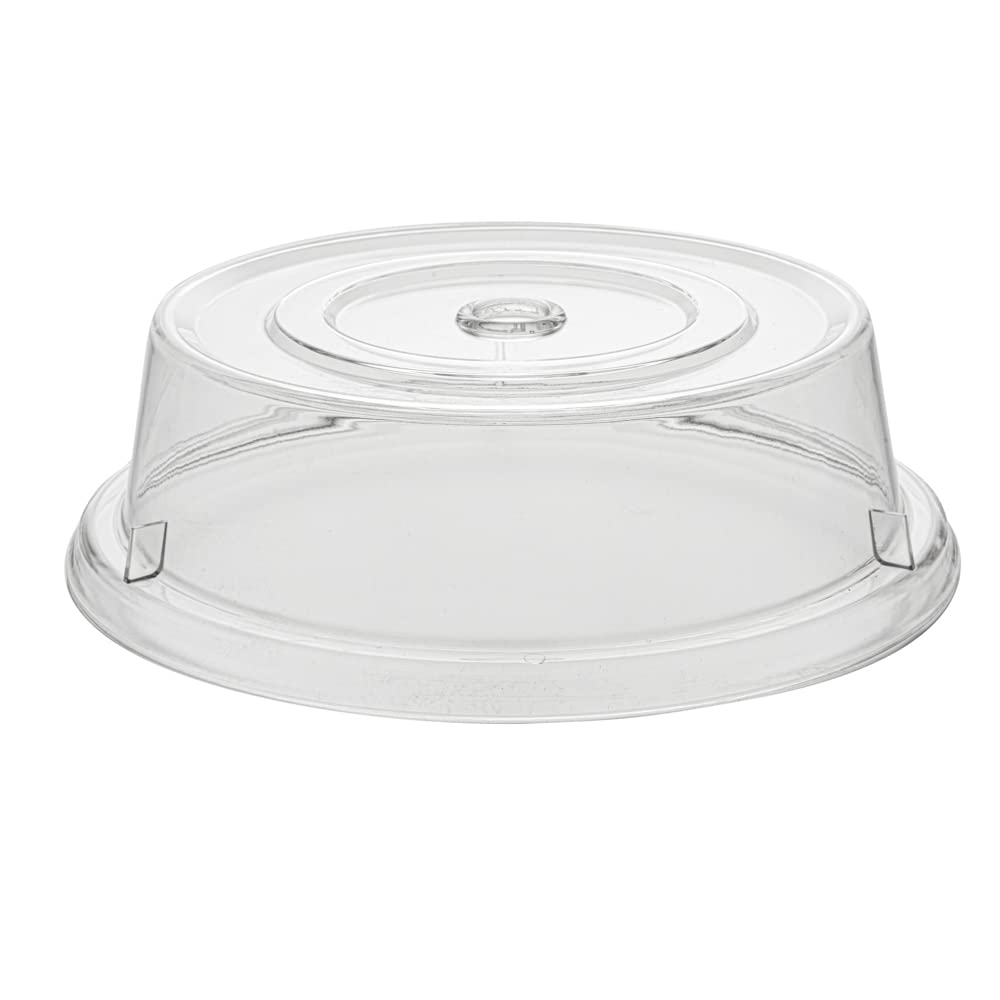 Restaurantware Cater Tek 9.4 Inch Polycarbonate Plate Cover 1 Shatterproof Dish Cover - Dishwashable For 9-Inch Plate Clear Plas