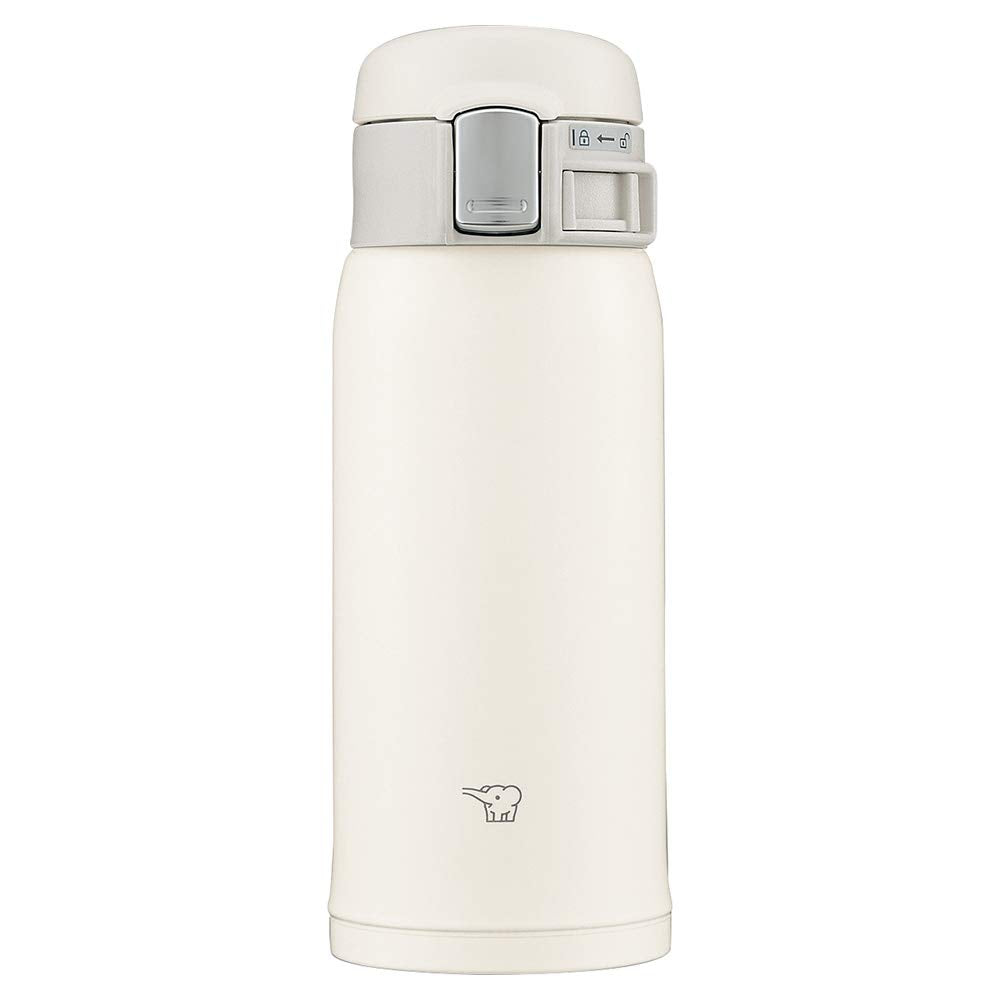 Zojirushi SMSF36WM Zojirushi Water Bottle, Direct Drinking, OneTouch Opening, Stainless Steel Mug, 12.2 fl oz (360 ml), Pale 